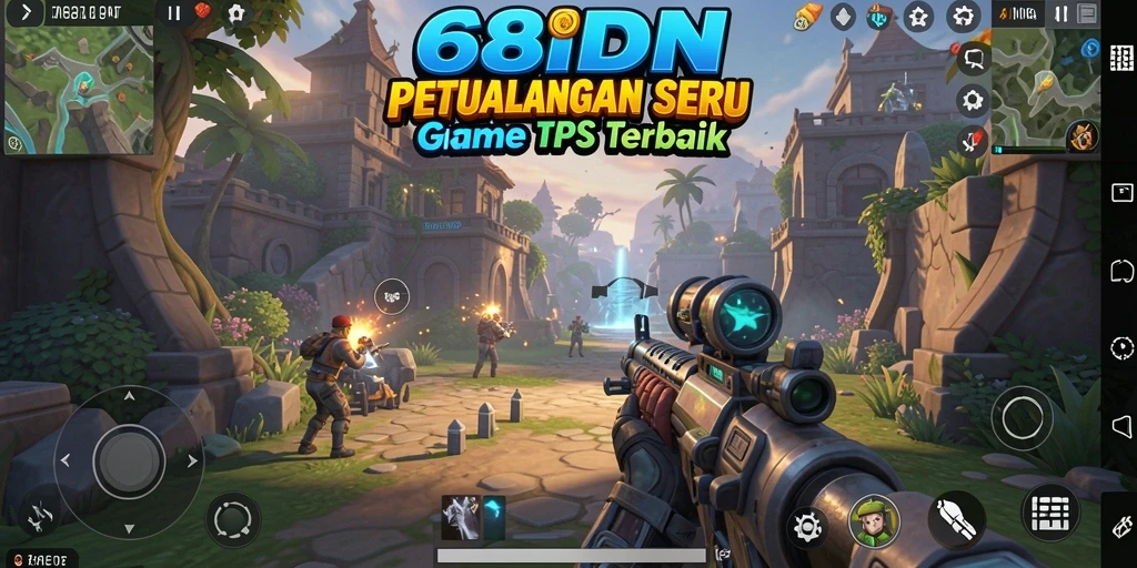 Tampilan gameplay seru dari 68IDN dalam mode TPS.