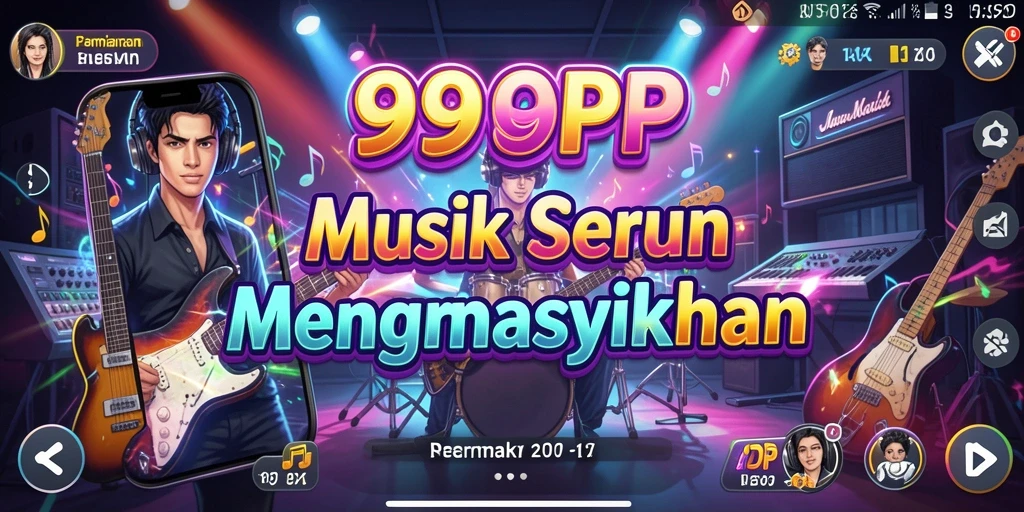 Screenshot permainan 99RP menampilkan gameplay musik yang seru.