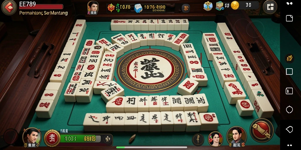 Screenshot gameplay EE789 menampilkan momen seru saat bermain Mahjong.