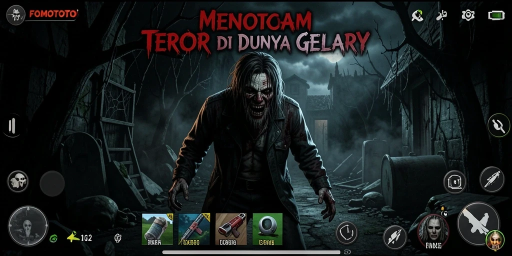 Pengalaman gameplay menegangkan di <strong>FOMOTOTO</strong> dengan suasana horor yang mencekam.
