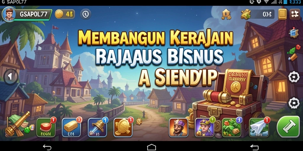 Tampilan gameplay menarik dari GSAPOL77 saat membangun kerajaan bisnis.