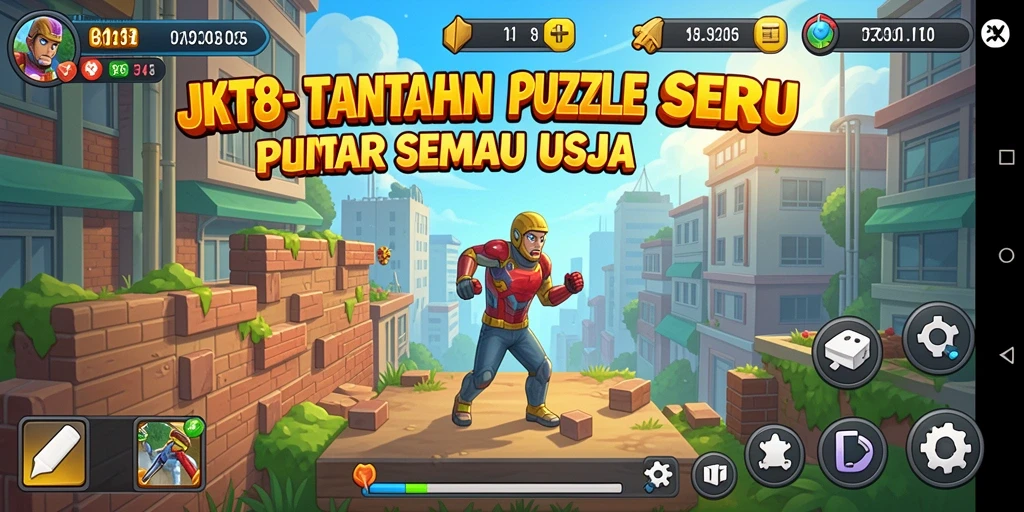 Screenshot JKT8 menampilkan gameplay puzzle yang menantang dan menarik.