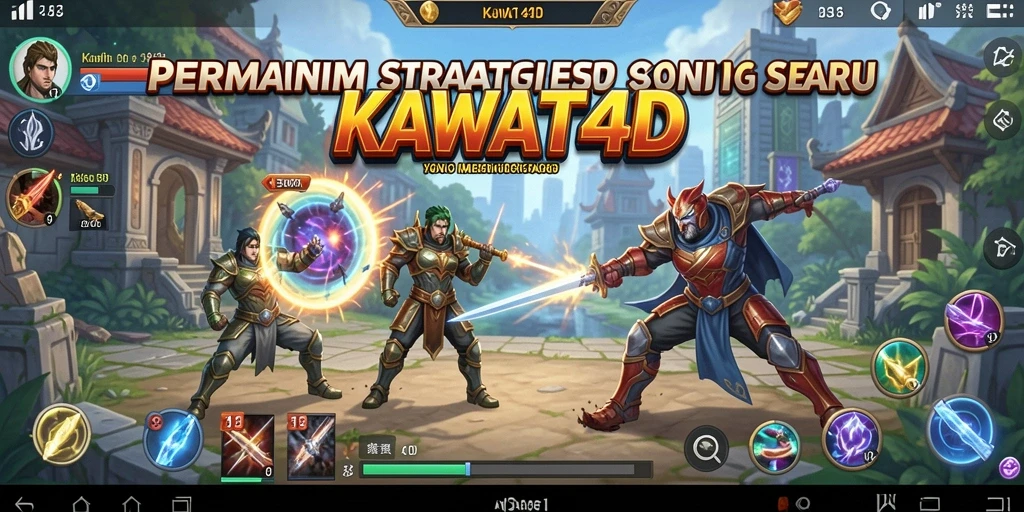 Tampilan gameplay KAWAT4D yang menampilkan pertempuran strategis yang intens.