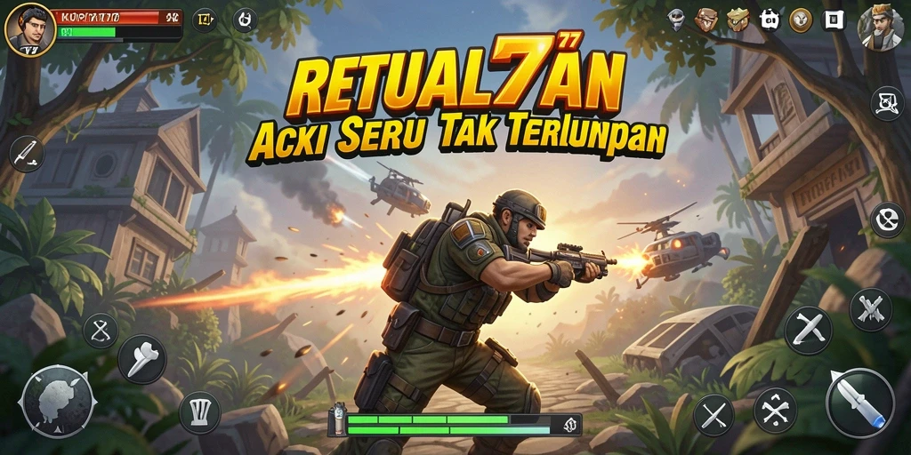 Tampilan gameplay KOPI77 yang mendebarkan dalam pertempuran aksi.