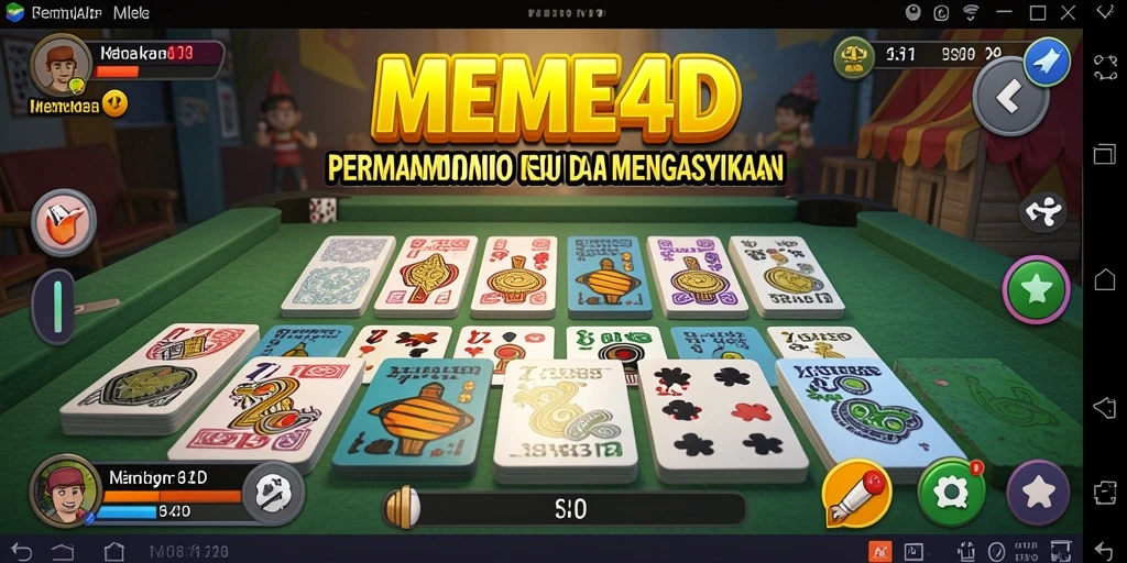 Screenshot gameplay Domino yang mengasyikkan dalam MEME4D.