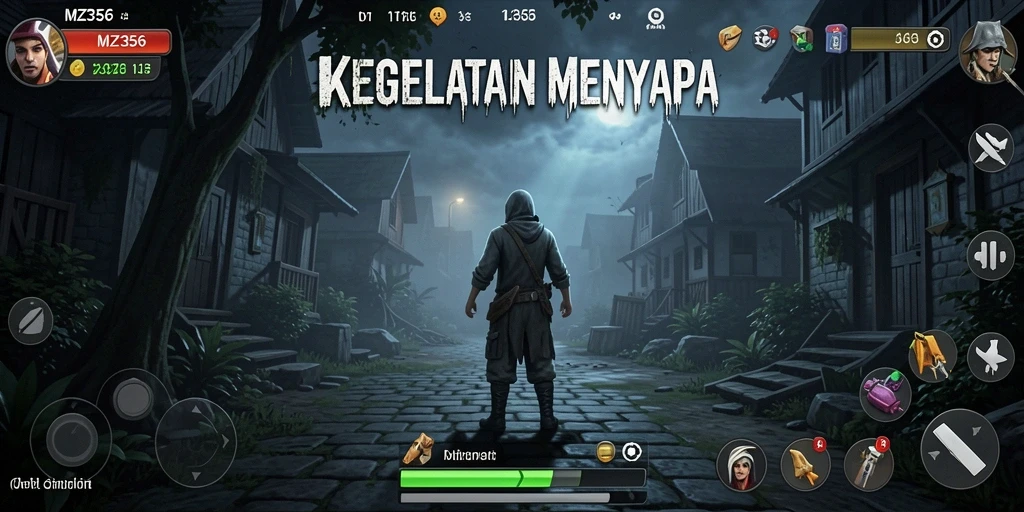 Tangkapan layar dari gameplay <strong>MZ356</strong> menampilkan suasana Horror yang mencekam.