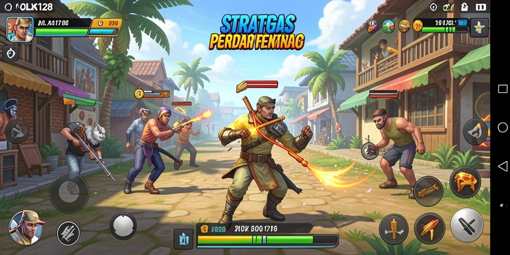 Tampilan gameplay menarik dari OLX128 yang menunjukkan strategi permainan.