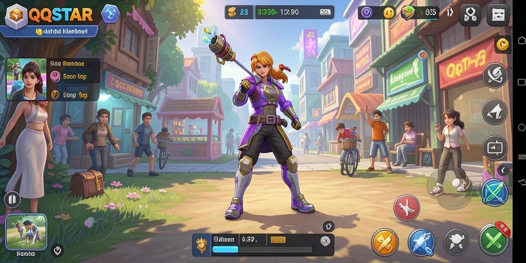 Gameplay menarik dan interaktif di dunia virtual QQSTAR.
