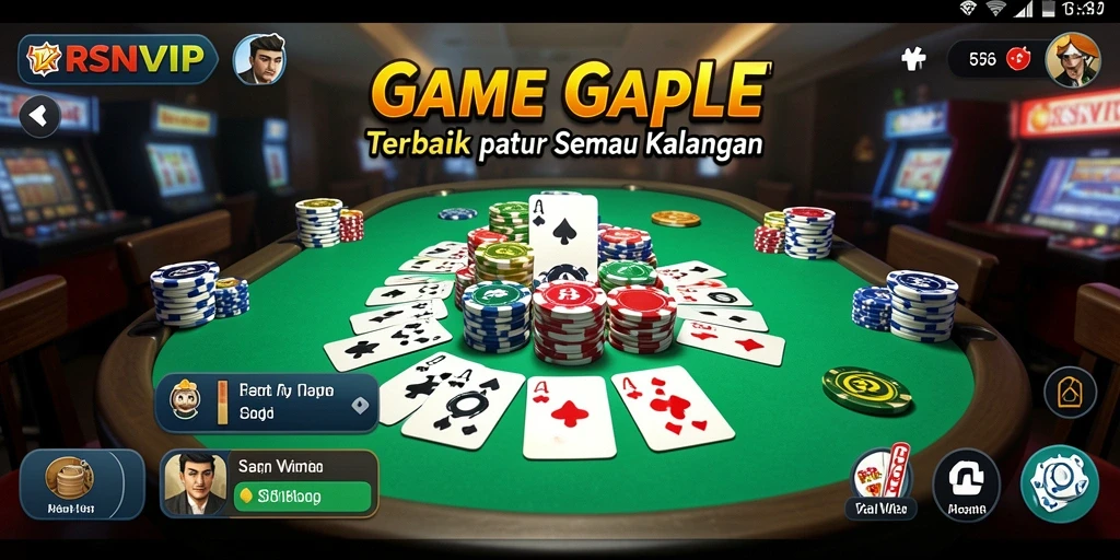 Tampilan gameplay Gaple RSNVIP yang seru dan kompetitif.
