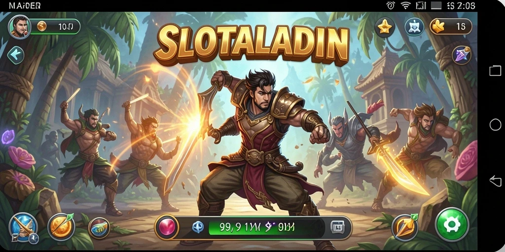 Tampilan gameplay seru dalam aksi di SLOTALADIN.