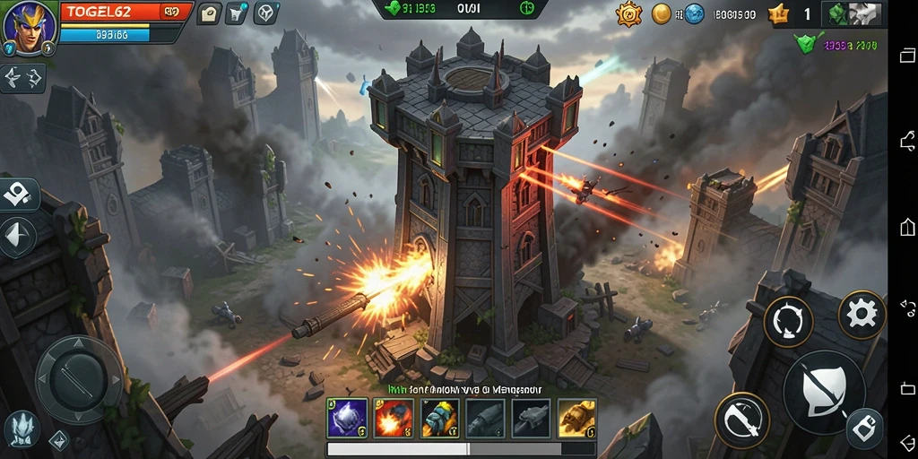 Tampilan menarik dari gameplay Tower Defense yang seru.