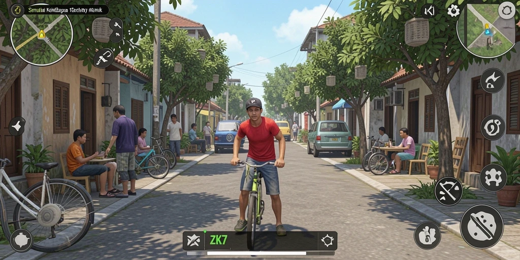 Tampilan gameplay yang mengesankan dari ZK7 dalam simulasi kehidupan.