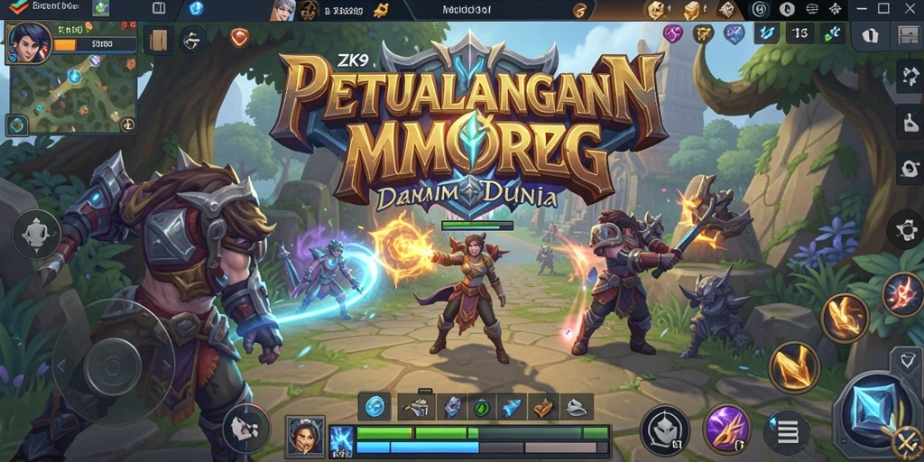 Tampilan mendebarkan gameplay ZK9 dengan bertarung di dunia fantasi.
